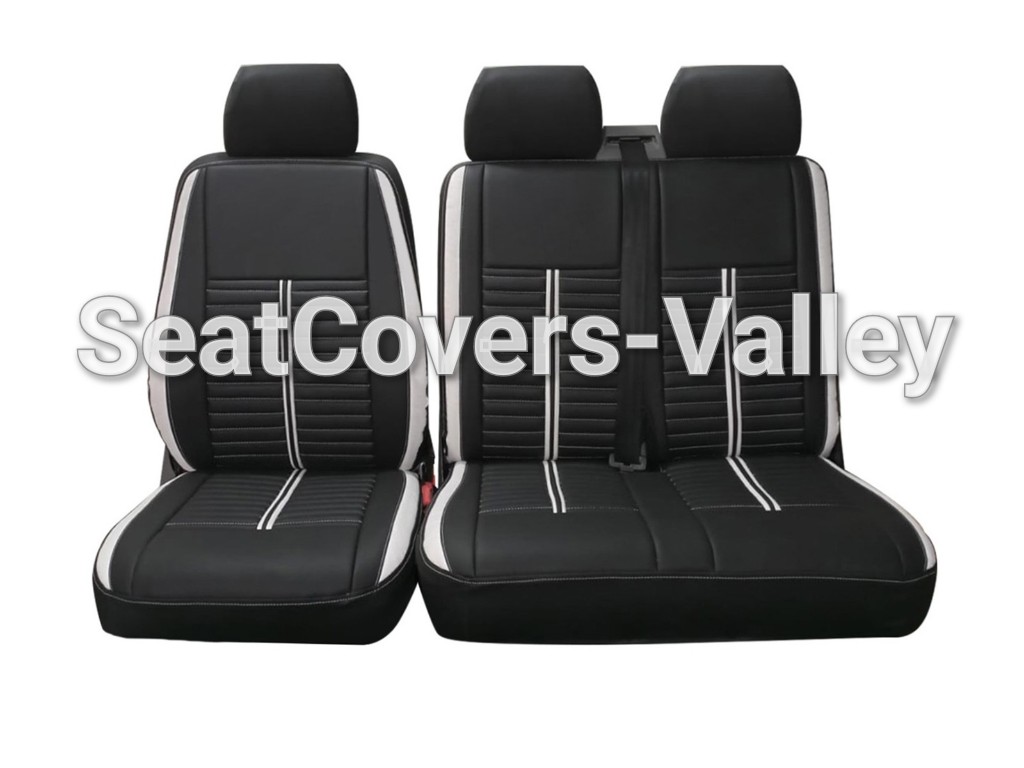 Front and passenger bench covers fitted with stitching detail